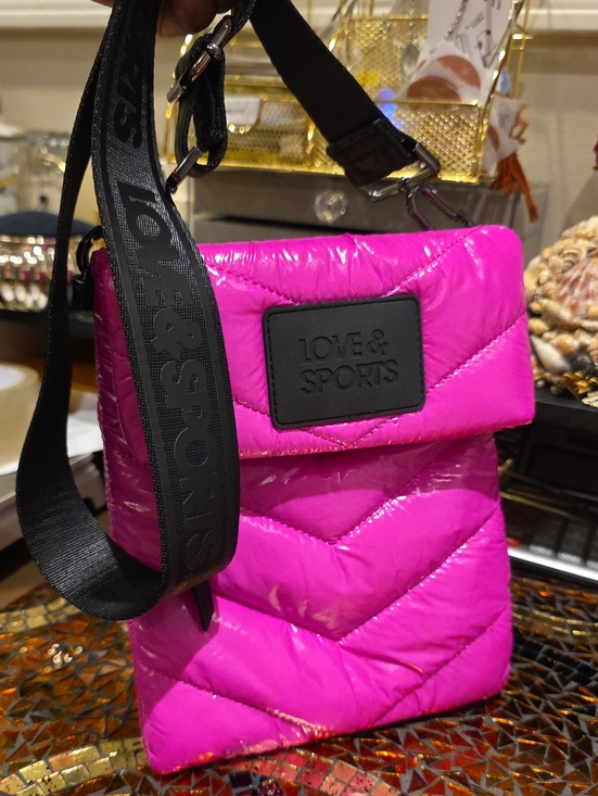 love sports Handbags - Hot Pink Quilted Crossbody Bag